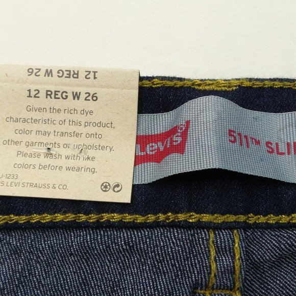 LEVIS 511 Big Boys Denim Shorts Classics 12 Reg 26 - Picture 6 of 6